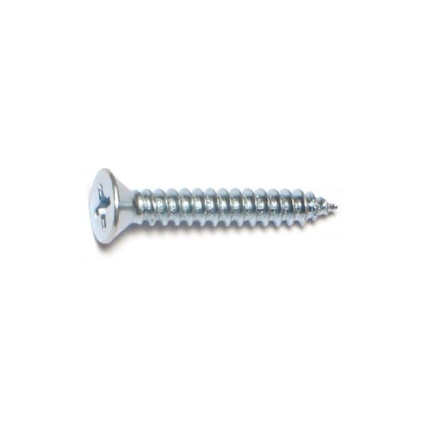 Midwest Fastener Wood Screw, #7, 1 in, Zinc Plated Steel Flat Head Phillips Drive, 35 PK 69846 - main